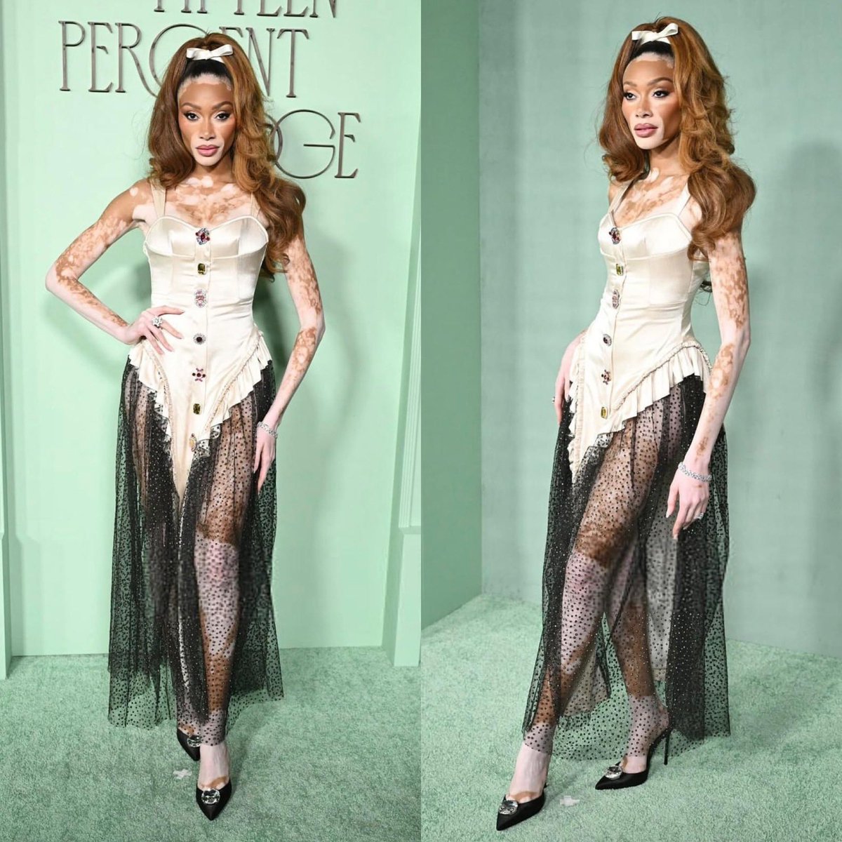 KandeeOfficial's tweet image. Supermodel #winnieharlow , stepping into pure glamour in our @KandeeOfficial Black Caviar Silk Crystal Mules.

Kandee.co.uk

 #WinnieHarlow #supermodel #chic #heels #timeless