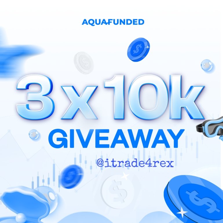 🌊Giveaway alert🌊

🌊3x10k challenge account 

🌊To enter follow
<a href="/itrade4rex/">itrade4rex</a>|@aquafunded ,  @aqua_futures|@lewisaquafunded

🌊Add AquaFunded as favorite at propfirmmatch.com/favorite-firms

🌊Like &amp; Retweet

🌊Tag 2 traders

🌊Join the Discord 
discord.com/invite/aquafun…

🌊End in 72h