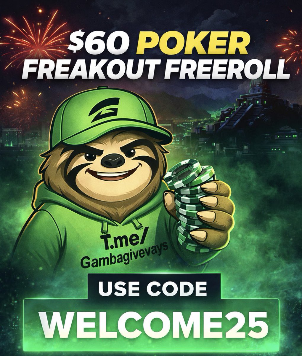 🚨 $60 POKER FREAKOUT FREEROLL 🚨
🕕 5PM UTC — in 4 HOURS

💰 Real cash tipped on <a href="/gamba/">GAMBA</a>
❌ No buy-in. All action.

✅ Join Discord (link in comments)
❤️ LIKE + 🔁 RT
💬 Drop your <a href="/gamba/">GAMBA</a> username

Who’s running hot? 👀♠️
Tag your first victim 😈