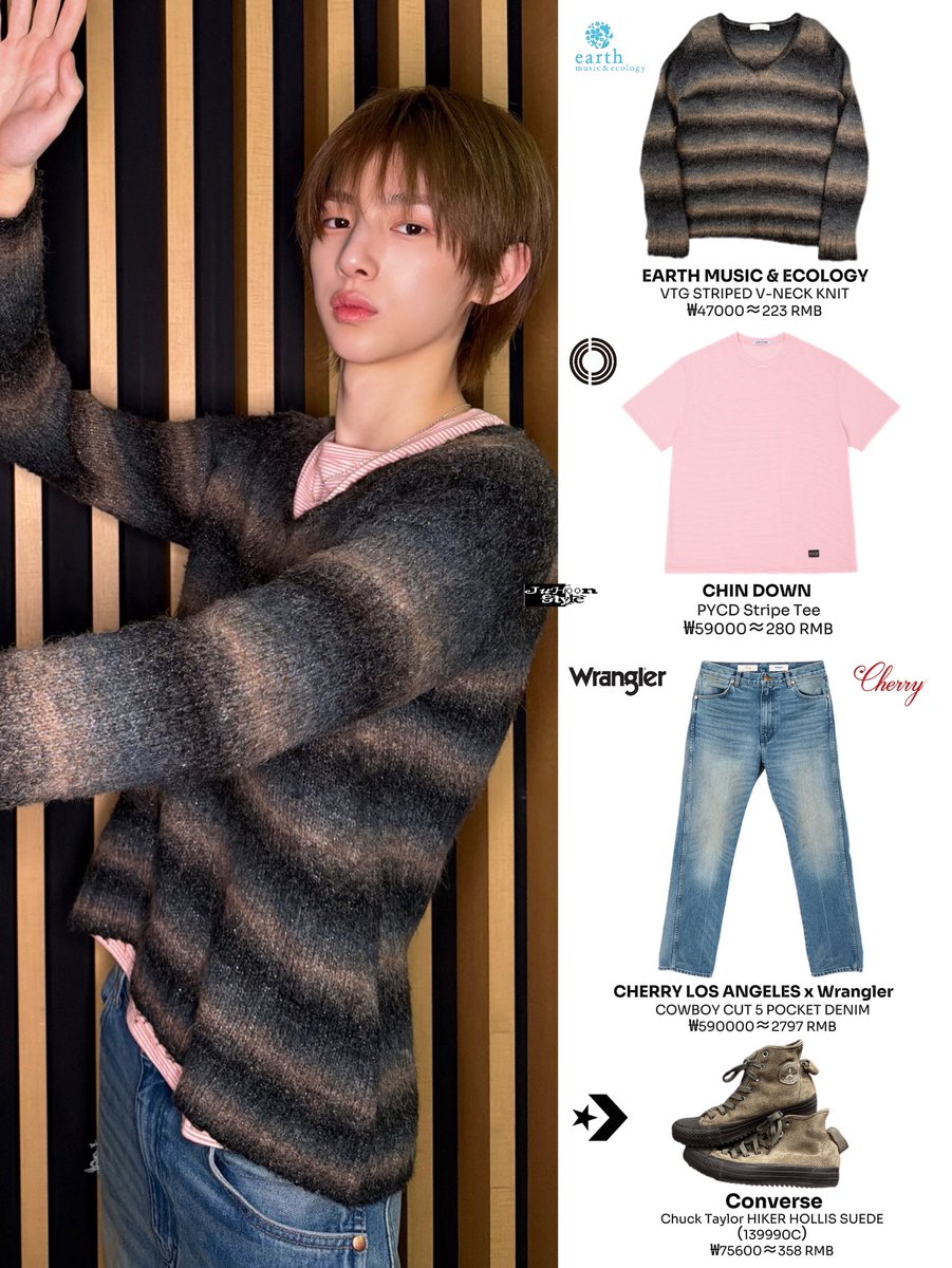 20260205 <Joyride> MCD｜20260208 IG post

👔：EARTH MUSIC &amp; ECOLOGY
👕：CHIN DOWN
👟：CONVERSE
👖：CHERRY LOS ANGELES x Wrangler

#juhoonstyle
#JUHOON #주훈 #CORTIS #코르티스