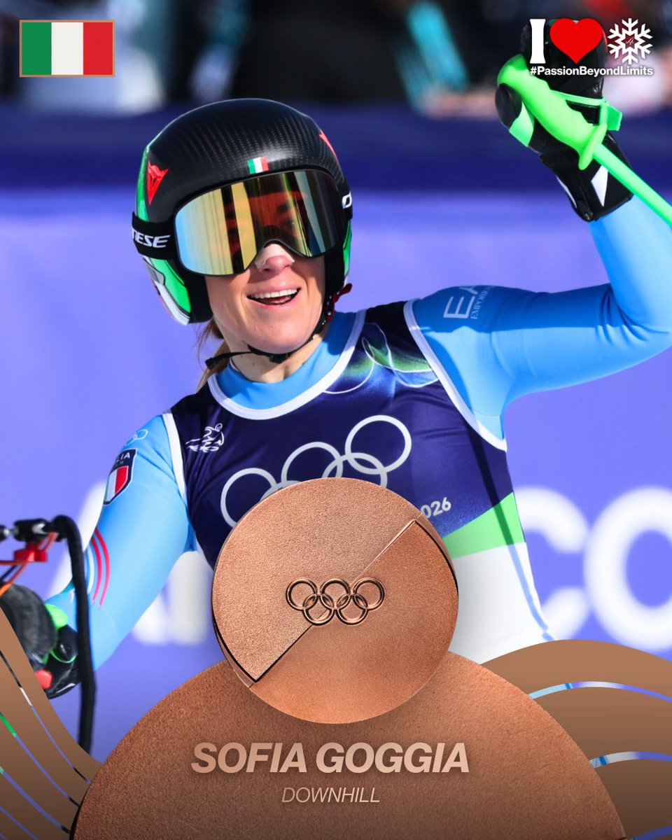 Today’s podium in Cortina! 🇮🇹

Breezy Johnson 🇺🇸🥇
Emma Aicher 🇩🇪 🥈
Sofia Goggia 🇮🇹 🥉

#fisalpine #ilovesnow #passionbeyondlimits #milanocortina2026