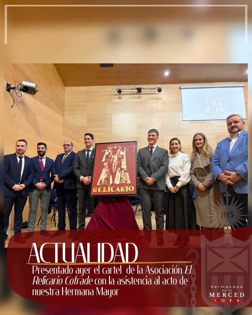 Hdad_Merced's tweet image. #𝑨𝑪𝑻𝑼𝑨𝑳𝑰𝑫𝑨𝑫 | Presentación del cartel de El Relicario Cofrade de la Semana Santa 2026