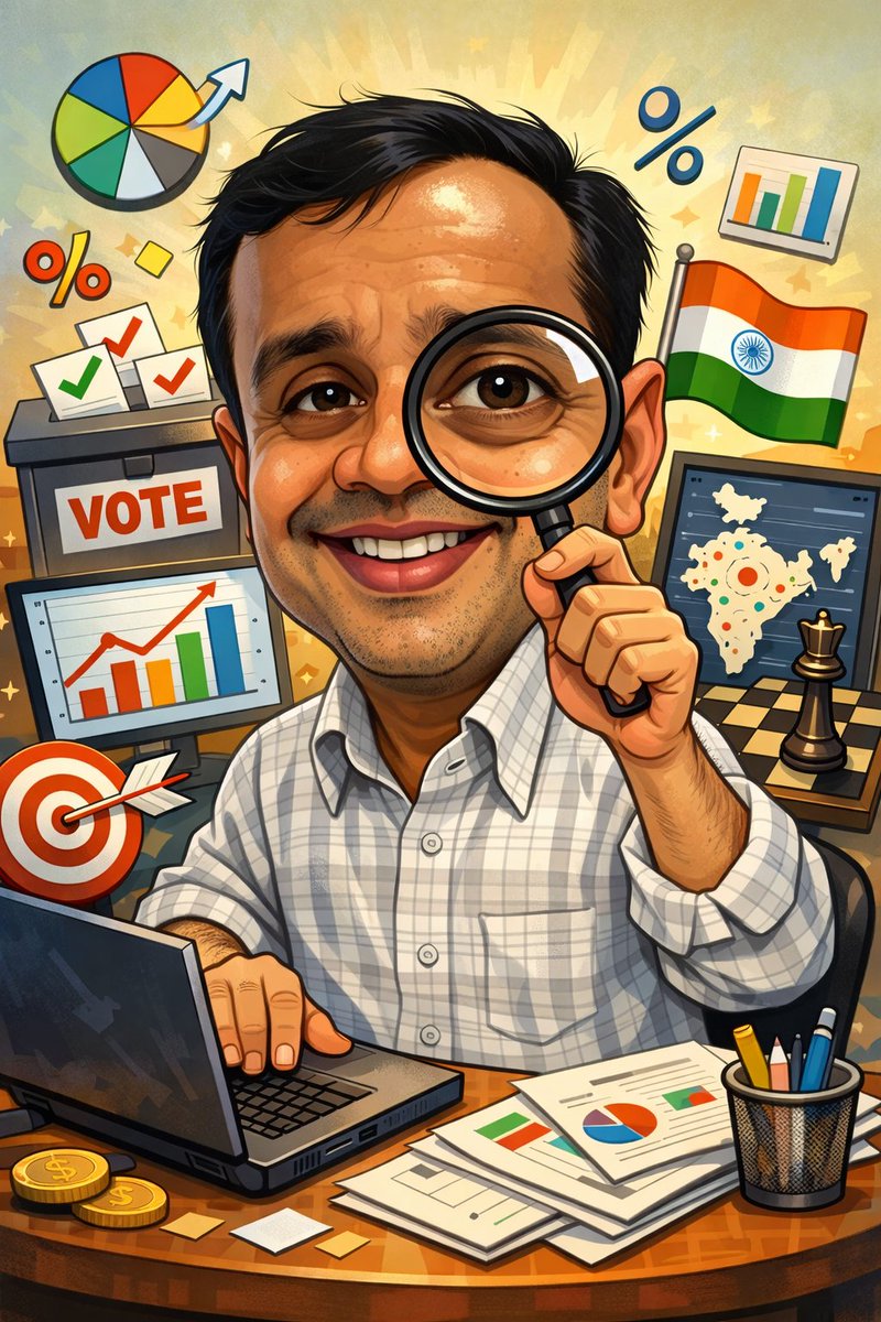 atulism's tweet photo. A dedicated Mumbai based political data analyst focused on BMC elections and quantitative forecasting. Expertise in election modeling, ward-level analysis, and tools like Power BI and Python.A determined grin, and wild hair from late night modeling sessions. At a chaotic desk 😄 https://t.co/135exeWdRg