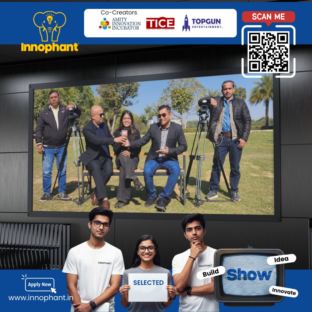 Got an idea that can change India? 
This stage is for YOU.
The Innophnat Show is India’s first innovation show on national TV — built to showcase ideas from students and young innovators.
🎤 Your idea.
📺 National platform.
🇮🇳 Real impact.
🚀 Register now: innophant.in