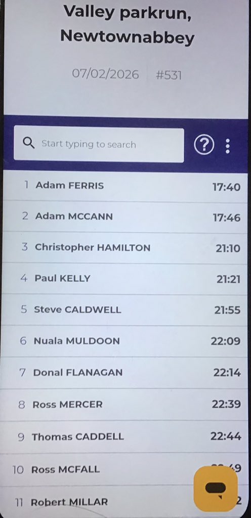 Valley parkrun tweet media