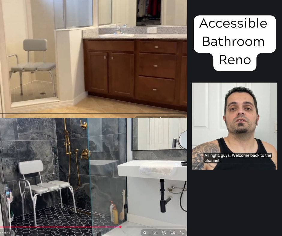 SPINALpedia's tweet image. Wheelz AC shows off his accessible bathroom transformation. "I upgraded my bathroom with a roll-in shower, floating sinks and a wheelchair friendly layout changes designed for independence/safety."

spinalpedia.com/community/vide…

#accessiblebathroom #spinalcordinjury #bathroomreno