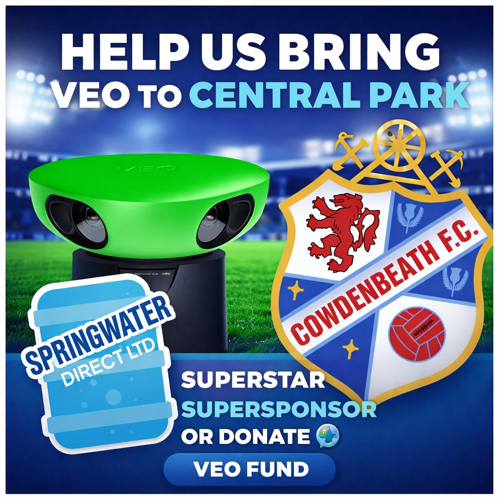 CowdenbeathFC's tweet photo. 🎥 HELP US BRING VEO TO CENTRAL PARK

Sadly, this post is not the highlights, with commentary, and all three goals from yesterday’s three nil win away to @fairydeanrovers but imagine if it was….

Cowdenbeath FC are looking to introduce a VEO camera system for the club and we need your help to make it happen.
This is a massive step forward for BBTV, the squad, and the club as a whole.

Why VEO?

VEO gives us:
 ⚽ Automated analysis of team and individual performances
🧠 A full suite of tools for the manager and coaching staff helping players learn faster and develop sooner
 ⏱️Less time trawling through footage to find what we need
 📺 Live streaming functionality (outside UK restrictions)
 🌍Streaming also available to non-UK residents
 🎬Better quality highlights and full match replays for BBTV
 📸Improved close-up footage for social media and branding
 👏Less need for volunteers to stand filming for 90 minutes

We want to build towards full games being posted to BBTV with a commentator and media team in place more regularly. VEO helps us make that a reality.

We need help raising £2000

How we make it happen :

Option 1: Superstar Sponsor (cover the full cost)
If a business or individual wants to become the main VEO sponsor, we’d love to hear from you.
We’ve got some great ideas for exposure and promotion for the right partner.
📩 Email commercial@cowdenbeathfc.com for a chat.

Option 2: Collective Donations (everyone becomes a sponsor)

If you can donate, even a small amount, it all helps.
Everyone who donates will be listed on our new website as part of our:

 🏆 VEO Wall of Fame

A collective sponsor page celebrating the supporters who helped make it happen – write yourself into Cowdenbeath’s history

Happy to include a link to your business with this as well so a great opportunity for a valuable SEO backlink
After donating drop an email to commercial@cowdenbeathfc.com with your name / business name / website link (donation amounts will remain private) you can remain anonymous if you wish
Share it and tag your boss and casually upgrade their marketing. If they want visible local exposure with a proud Fife club they can contact commercial@cowdenbeathfc.com for a friendly chat.

Donate now

Please donate quoting: “VEO FUND” to:
Bank of Scotland
Account Name: Cowdenbeath Football Club Ltd
Sort Code: 80-08-09
Account Number: 00257927

Thank you for backing the Blue Brazil. Let’s get this done together. 💙

#FundTheFootage #CamerasOnPiesOut #LetAaronandRossEnjoyTheFitba #VEOTheBlueBrazil