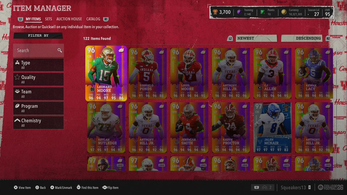 Squeakers813's tweet photo. @DaTruthYaDig Spent 2.2 million coins on training (12 rolls). How’d we do? https://t.co/1jDnKe9P18