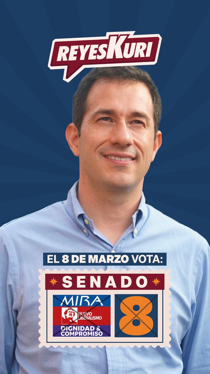 jarrinsonvale's tweet photo. @JoseMAcevedo Al senado yo voto por el Nuevo Liberalismo #8, vamos con toda @ReyesKuri https://t.co/8KpKgDPBMf