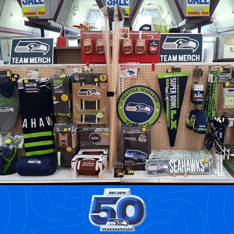 Game day is here! Visit us today to snag some Seahawks gear, snacks, &amp; grilling essentials. Show your team spirit today!