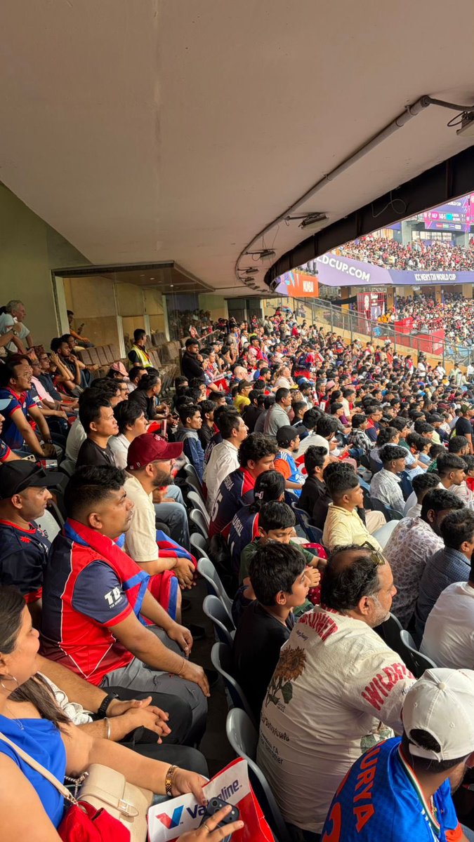 alter_jamie's tweet photo. Nepal, and their extremely loyal and large fan base, have left their impression here at the Wankhede Stadium. Great turnout on a Sunday afternoon, and a fully entertaining match. So close. Nepal need more such exposure. Plenty of skill. 

#ENGvNEP #T20WorldCup2026 https://t.co/tRstrxSG4f