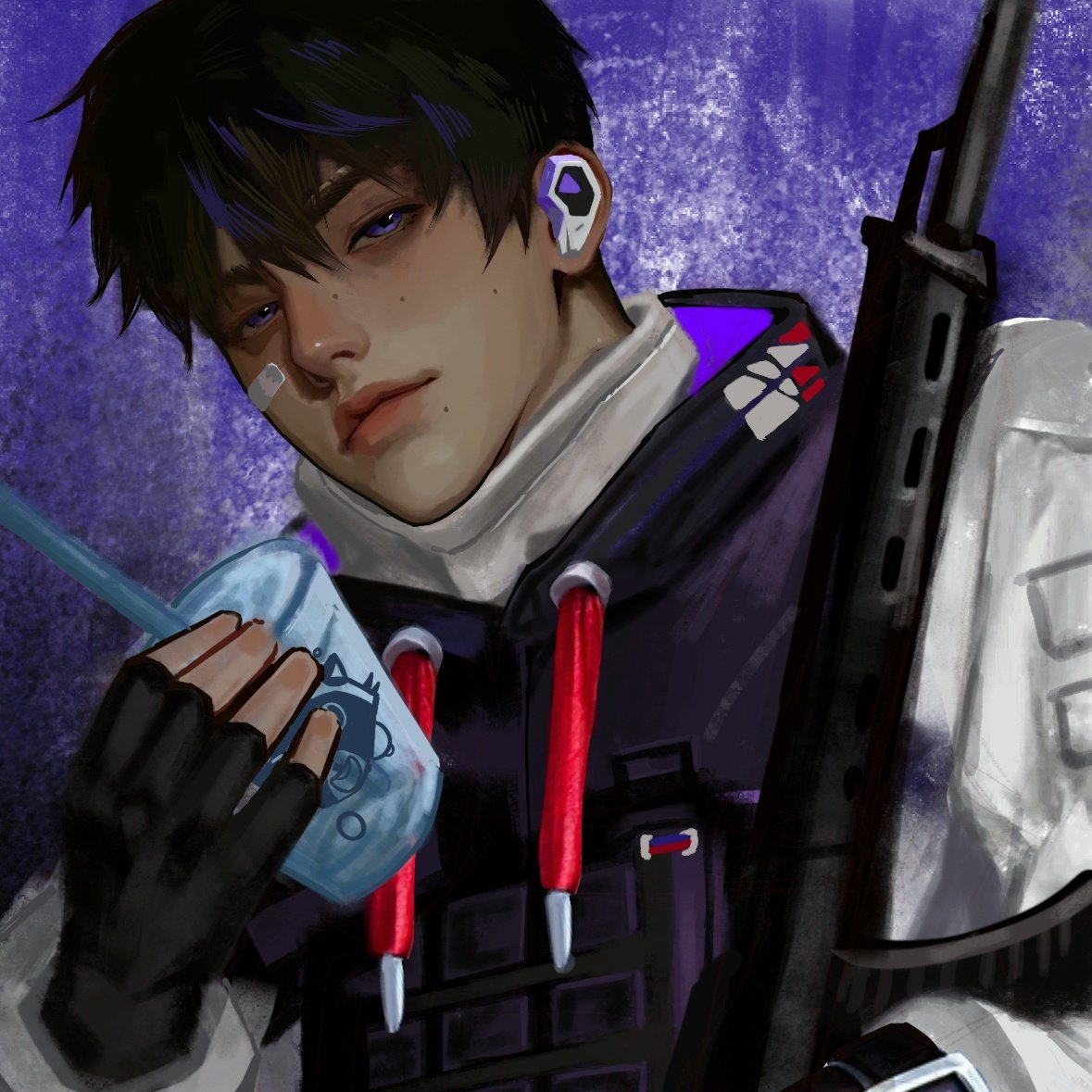 chenArk1's tweet image. He finished his milk tea~ So cute ☺️
The commissioned artwork is by BillieJane
#ISO #VALORANT