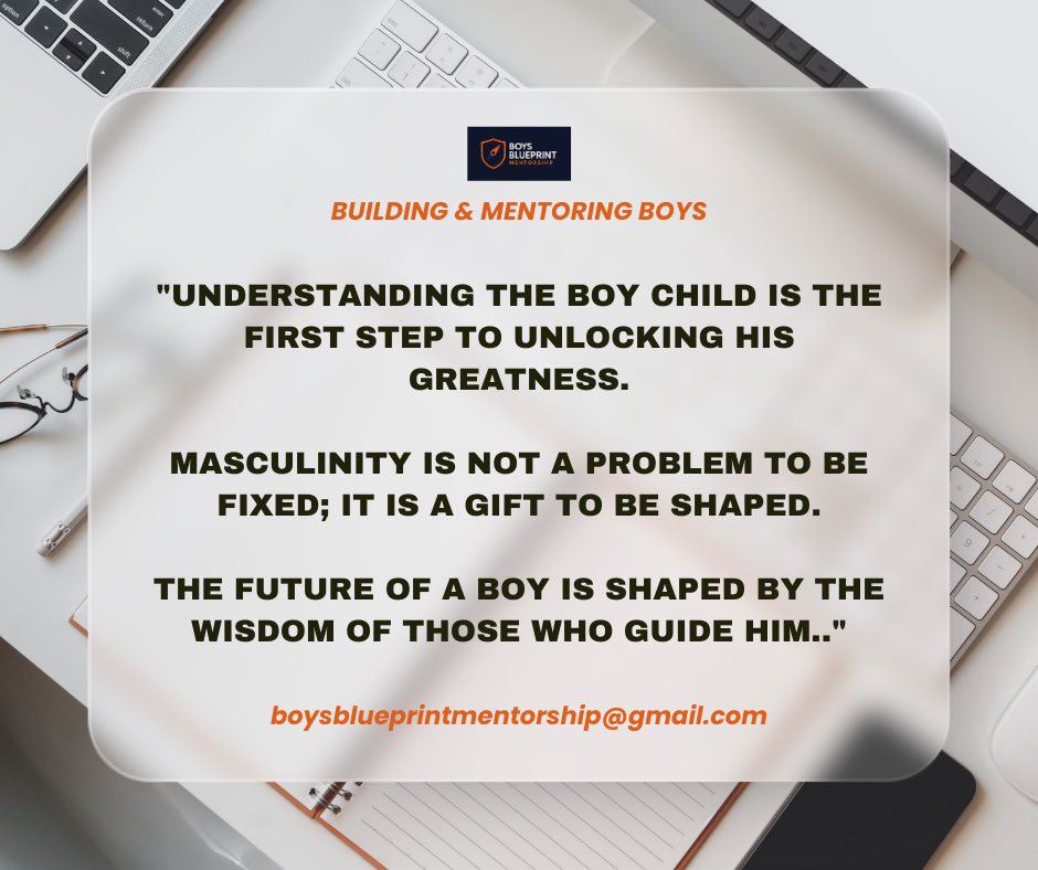 BoysBlueprintUG's tweet photo. Understanding the boy child is the first step to unlocking his greatness. Masculinity is not a problem to be fixed; it is a gift to be shaped. The future of a boy is shaped by the wisdom of those who guide him
(Full post✍🏾)
https://t.co/J0SFnp0q4L

@JRwabutomize https://t.co/5wBdleYRtY