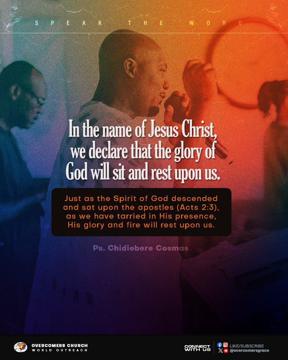overcomersgrace's tweet photo. Pray with Acts 2:3 🔥
We declare that the glory of God rests upon us. We are a dwelling place for His presence, and His glory rests on our lives and families.
The world will see God’s glory through us, in Jesus Christ’s name. Amen!
#SpeaktheWord #WeAreOvercomers https://t.co/GfdZ8BGwkn