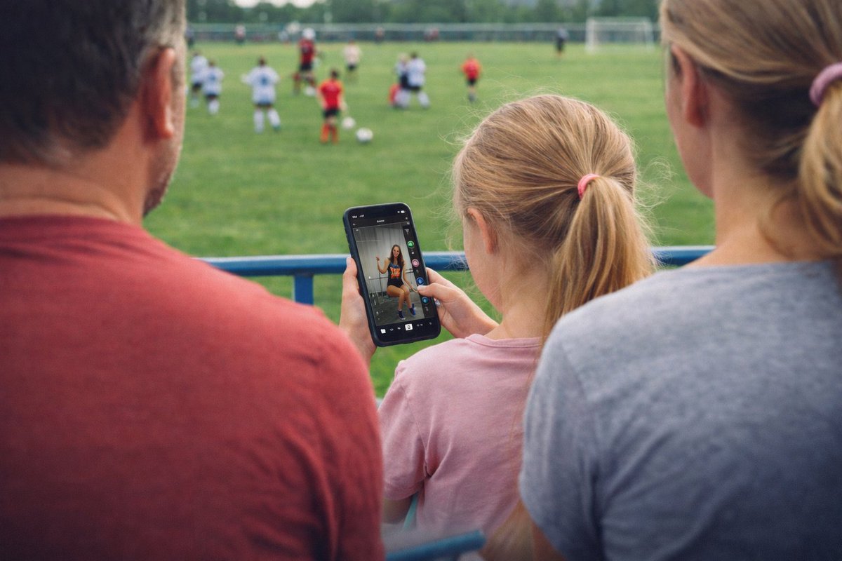 Dnes jsem strávil čtyři hodiny na dětském fotbalovém turnaji ⚽️
Přede mnou seděla holčička s rodiči a zhruba 90 % času jen scrollovala nějaké reels 📱
Chápu, že malé dítě se v takové situaci snadno nudí. Sám to znám — i proto většinou mladšího syna neberu.

Když už tam ale dítě
