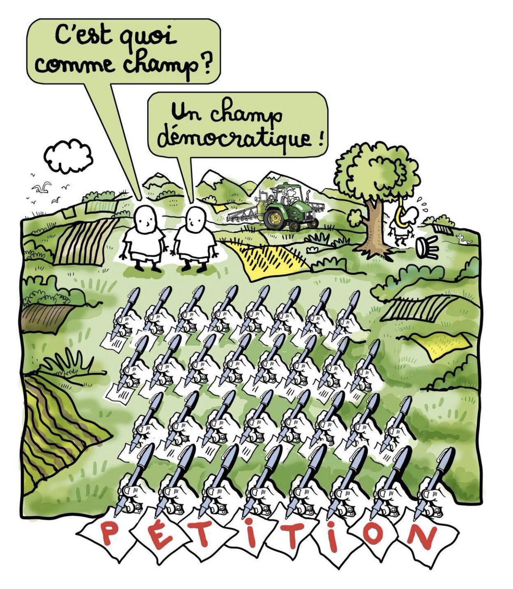 Signez, alignez-vous, taisez-vous.
Voilà leur idée du débat public.
PPE3 : la démocratie confisquée.
Dessin: Plantu