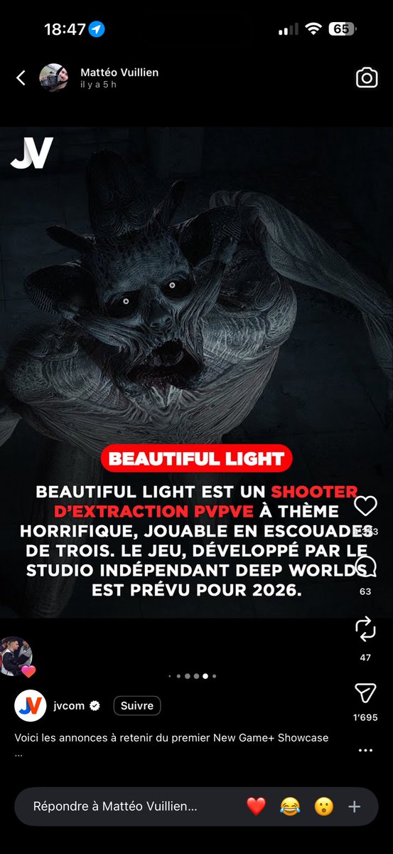 Je suis pas fan de jvcom pour leur très nombreuses approximations sur le domaine du jeux vidéo signaler a plusieurs reprises.

Mais c’est quand même le site de mon adolescence, et ça fait quand même quelque chose de voir son jeu dessus.