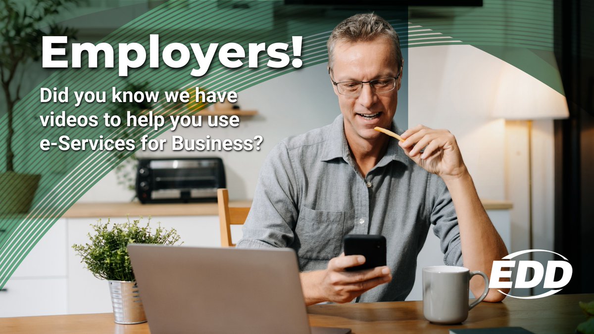 CA_EDD's tweet image. Employers! Did you know we have videos to help you use e-Services for Business?

💻 Learn how to:
 - Register as an employer
 - File payroll tax returns 
 - Make a payroll tax deposit

Visit: bit.ly/Payroll_Tutori…

#Tutorials #Videos #EmployerServices #PayrollTax