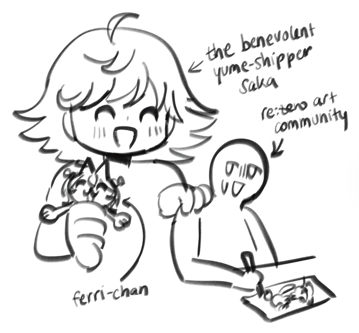 lauuiscooked's tweet photo. Lately all the rezero art I see I’d for @WorldwideSaka info doc so this is what I imagine is happening https://t.co/ztIz68HQv6