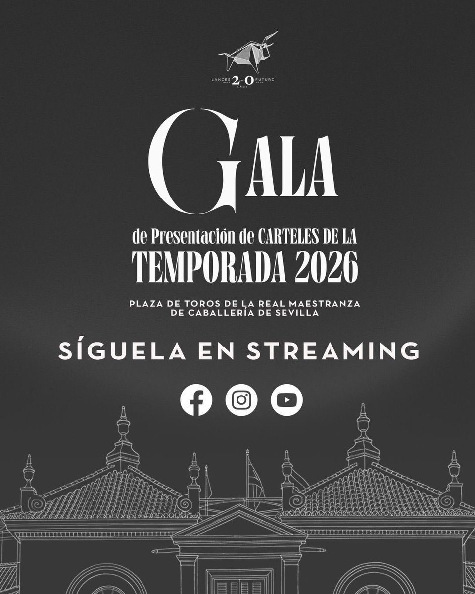 📣 Colocado el ‘Cartel de no hay localidades’ para mañana lunes, 🗓️ 9 de febrero, en el Cartuja Center para la ✨ Gala de presentación de los Carteles de la Temporada 2026 en la Maestranza de Sevilla ⏰ 20.00 h