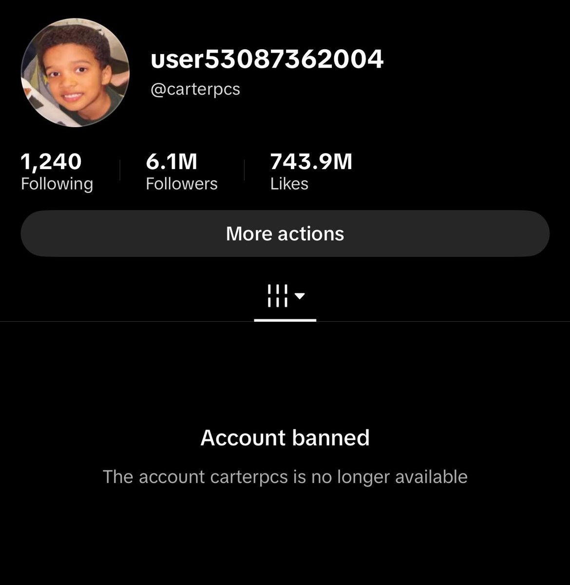 They banned CarterPCs on TikTok