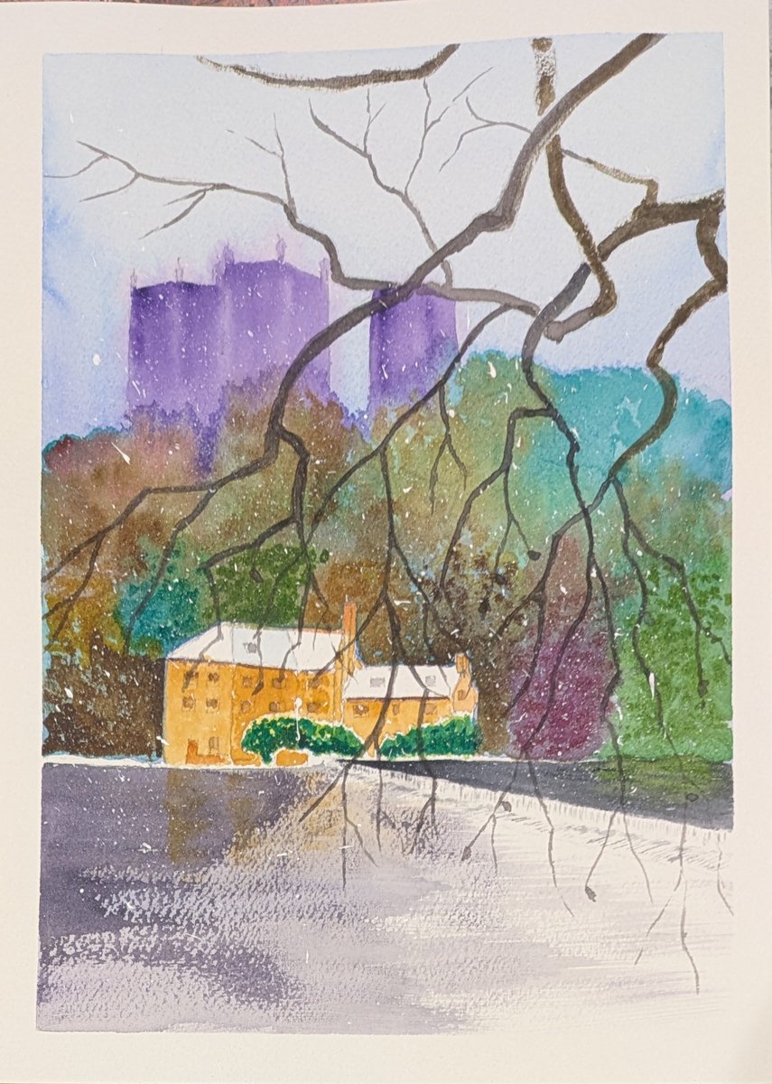 myth_tree's tweet photo. Durham in winter 
#Art
#artonx
#Watercolour 
#Durham https://t.co/BZQt8C8dwf