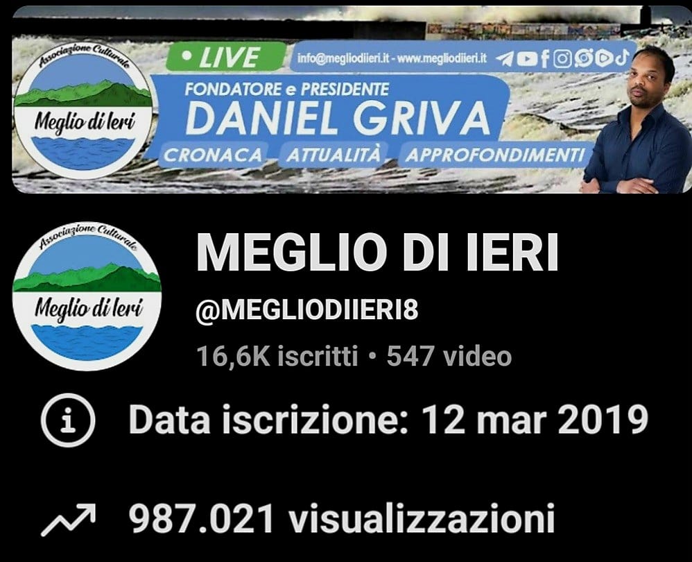 arzanicola's tweet image. Sul Canale Youtube ci stiamo avvicinando a 1/#un_milione_di_visualizzazioni ☺️un traguardo impensabile fino a qualche tempo fa...AIUTACI a raggiungerlo fin dalle prossime 3 dirette👇

#iscriviti_al_canale e #segui le nostre #interviste_esclusive

youtube.com/channel/UCHmoj…

#viral