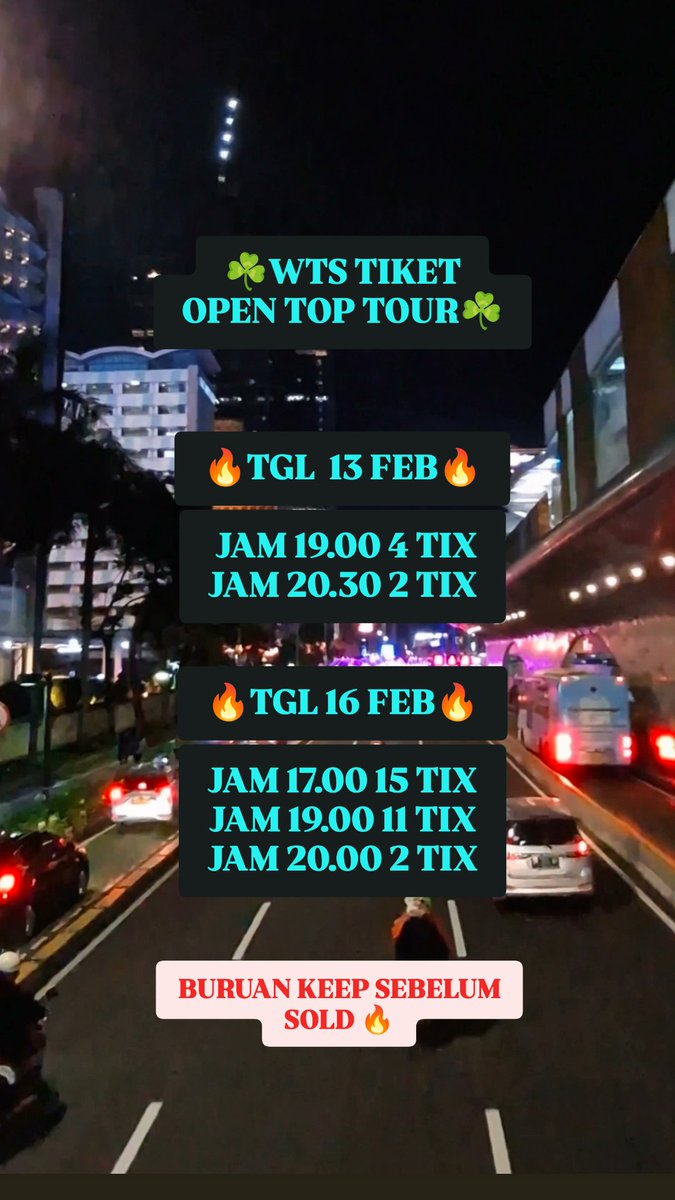 JASWAR TIKET CLOUDCAKES, OPEN TOP TOUR, ANTAM tweet media