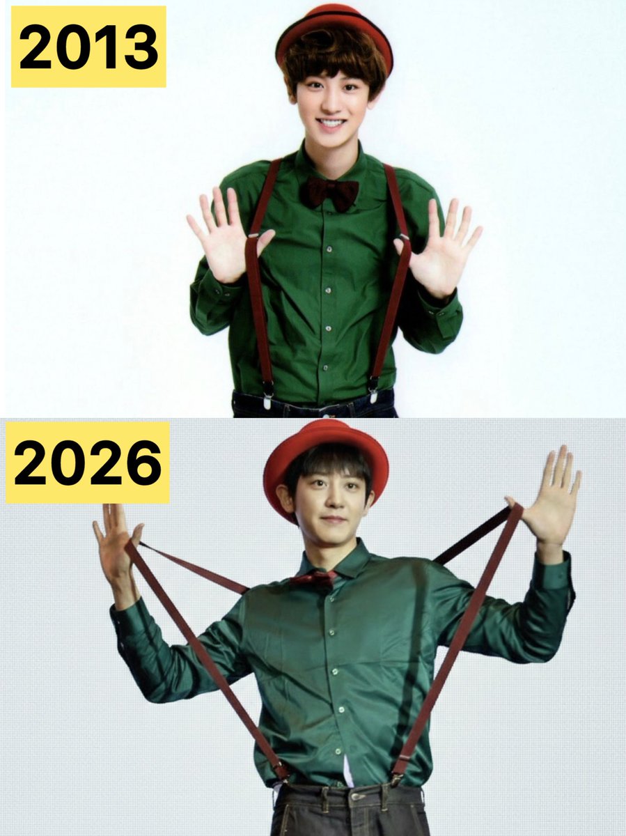 #CHANYEOL is aging backwards; he looks even younger in 2026 than he did in 2013!