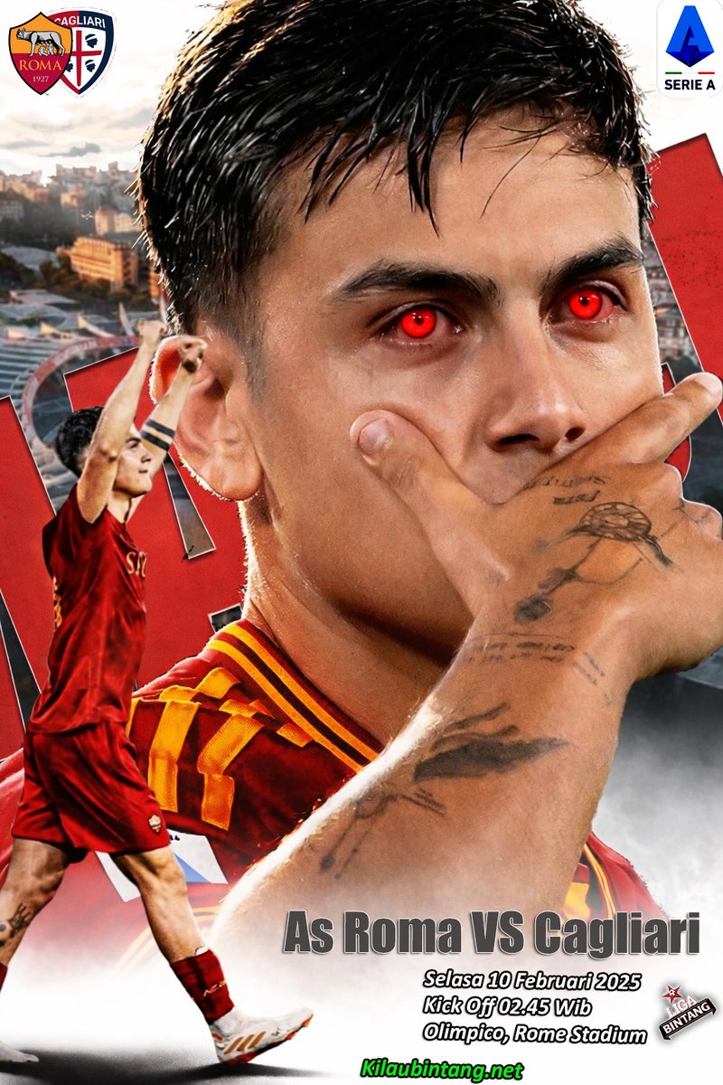 Ligabintang_Web's tweet photo. ITALY SERIE A

As Roma Vs Cagliari
Kick Off 02.45
Stadio Olimpico, Rome

Live Disini Beting Sekarang !!
Link Login 🔔https://t.co/rq2foFQkSR https://t.co/koRFKztNoD
