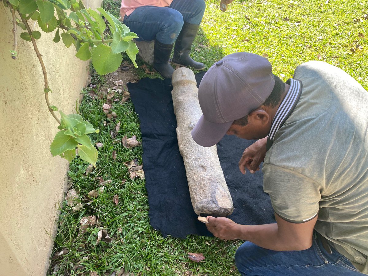 Durante muchos años, el Museo El Caño resguardó seis esculturas de piedra excavadas en 1926 por el arqueólogo estadounidense Hyatt Verrill en el área de los monolitos de la necrópolis. Aunque eran piezas de gran valor histórico, no se encontraban en exhibición pública y habían 🧵
