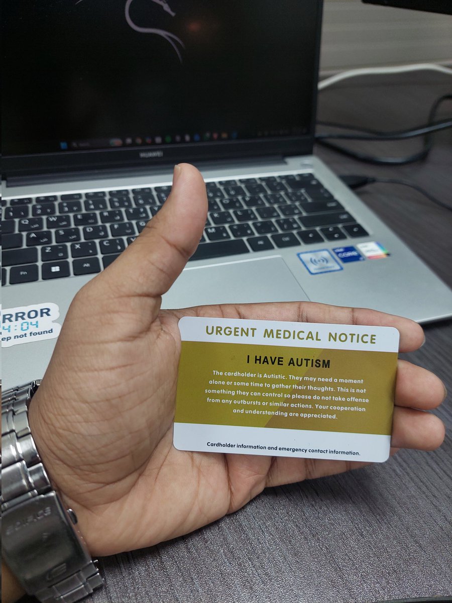 twin lent me his card