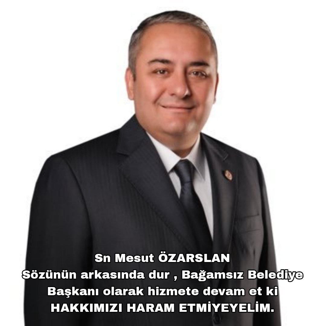 <a href="/mansuryavas06/">Mansur Yavaş</a> <a href="/OzarslanMesut/">Dr. Mesut Özarslan</a> hakka ve halka hizmet edeceksen Bağımsız Belediye Başkanı olarak et .