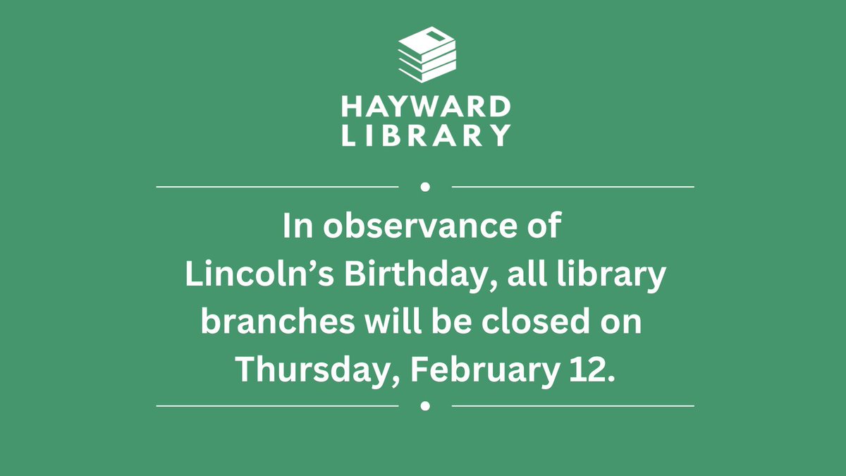 Hayward Library tweet media