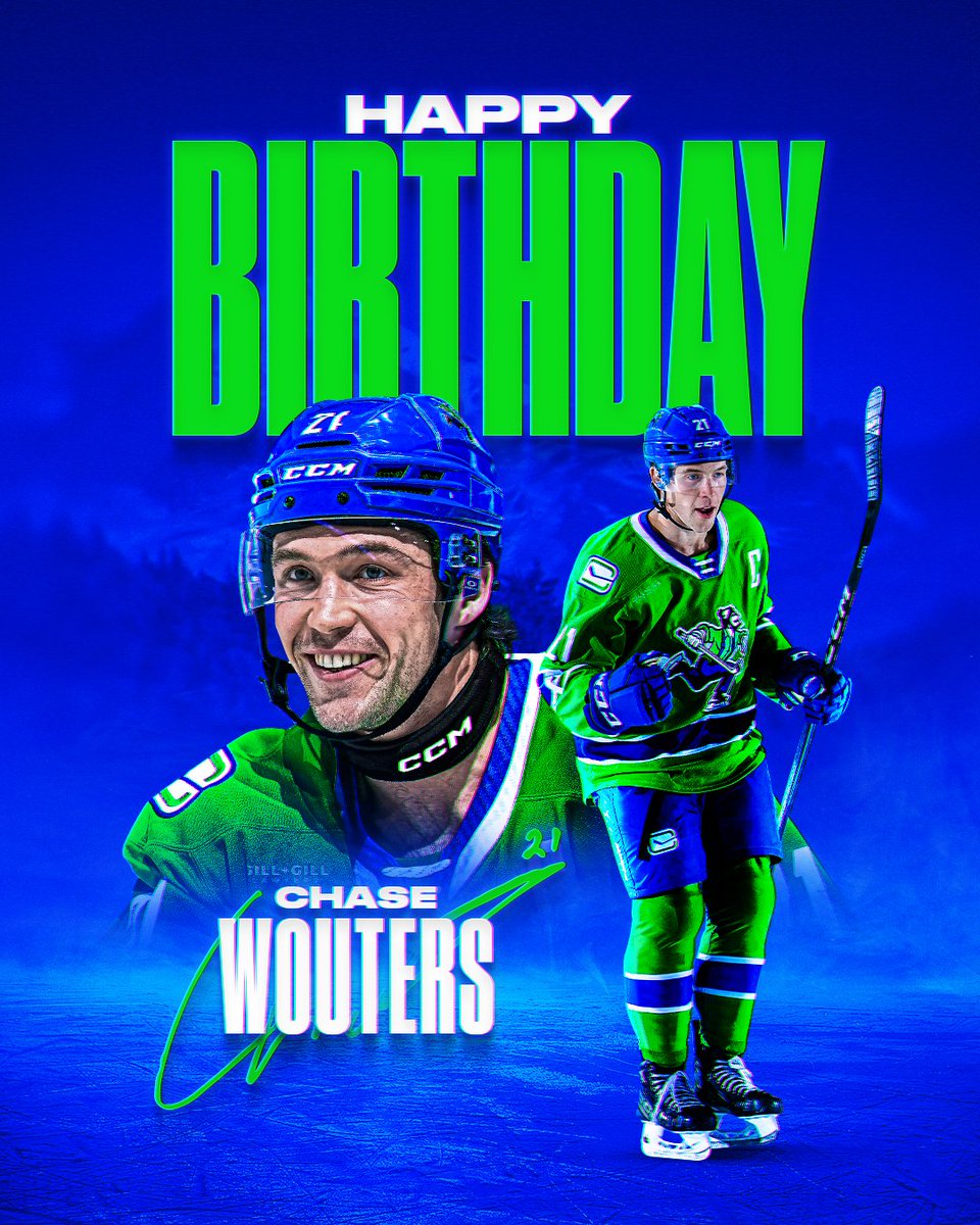 abbycanucks's tweet image. IT'S CAP'S BIRTHDAY 🎉

Please join the Abbotsford Canucks in wishing our captain, Chase Wouters, a very Happy Birthday today!
