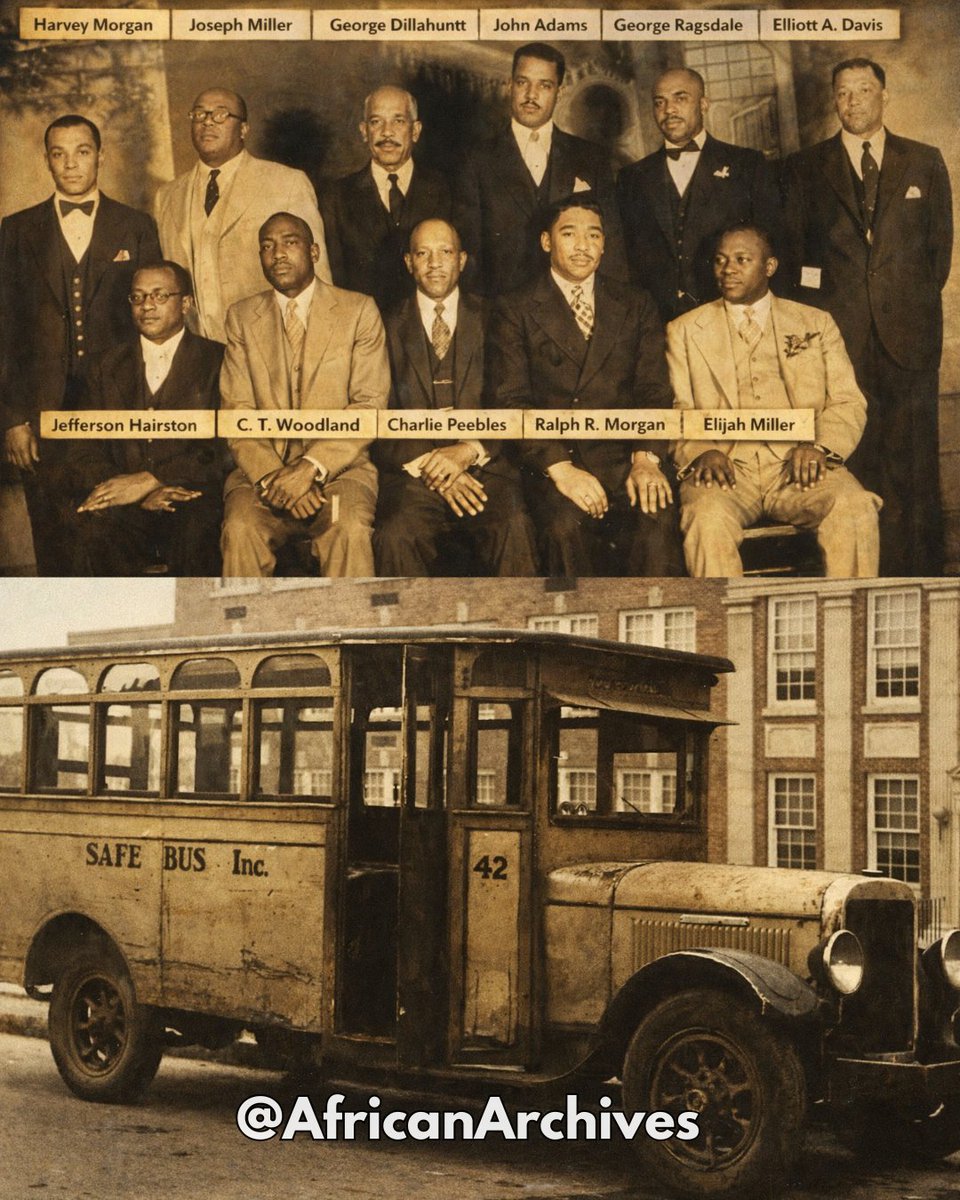 100 years ago, thirteen black men put together their savings and founded  Safe Bus Company,  making it the largest black owned bus company at that time.

It was formed in Winston-Salem to serve the black neighborhoods due to segregation and operated till 1972.

Thirteen Black men