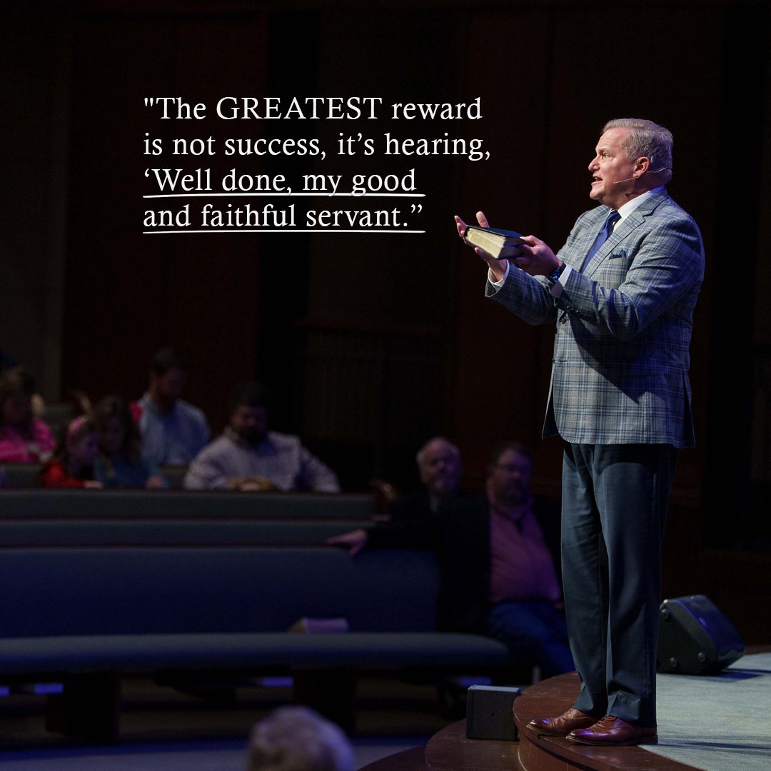 "The greatest reward is not success, it’s hearing, ‘Well done, my good and faithful servant.”
This morning, Pastor Breck reminded us that what we do with what God has given us: our time, our talents, our treasure, reveals who we truly believe owns it.