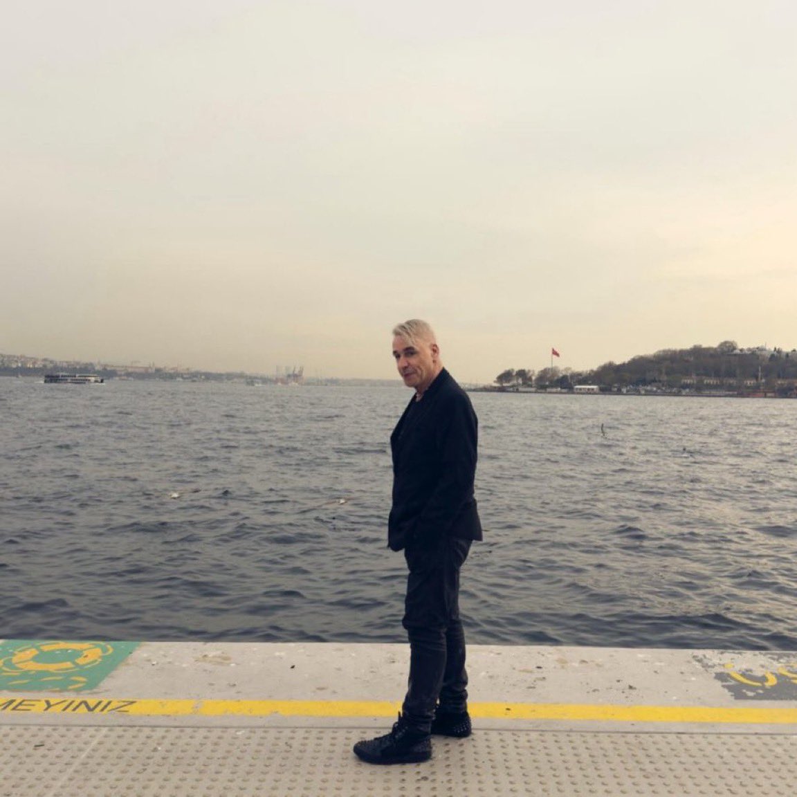 Till Lindemann, frontman of legendary German rock band Rammstein, in Istanbul.