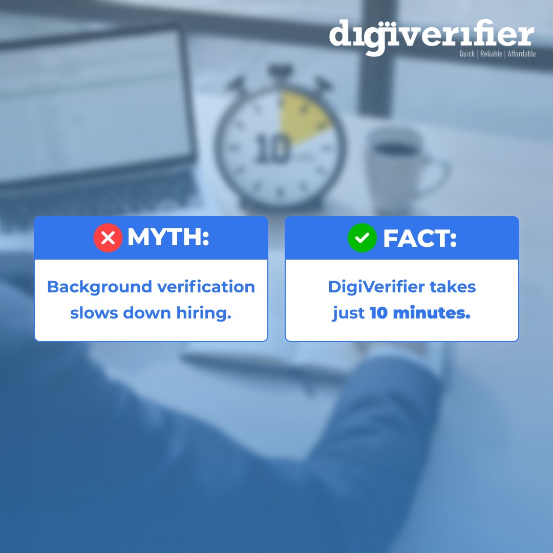 DigiVeriferHQ's tweet photo. @DigitalBGV In today’s fast-paced hiring world, speed shouldn’t come at the cost of trust. 

With DigiVerifier’s digital BGV, you get reliable data straight from tamper‑proof sources like ITR, EPFO &amp; DigiLocker...all in under 10 minutes!

#bgv #recruitment #hiring #digiverifier https://t.co/pNWYcbgp7N