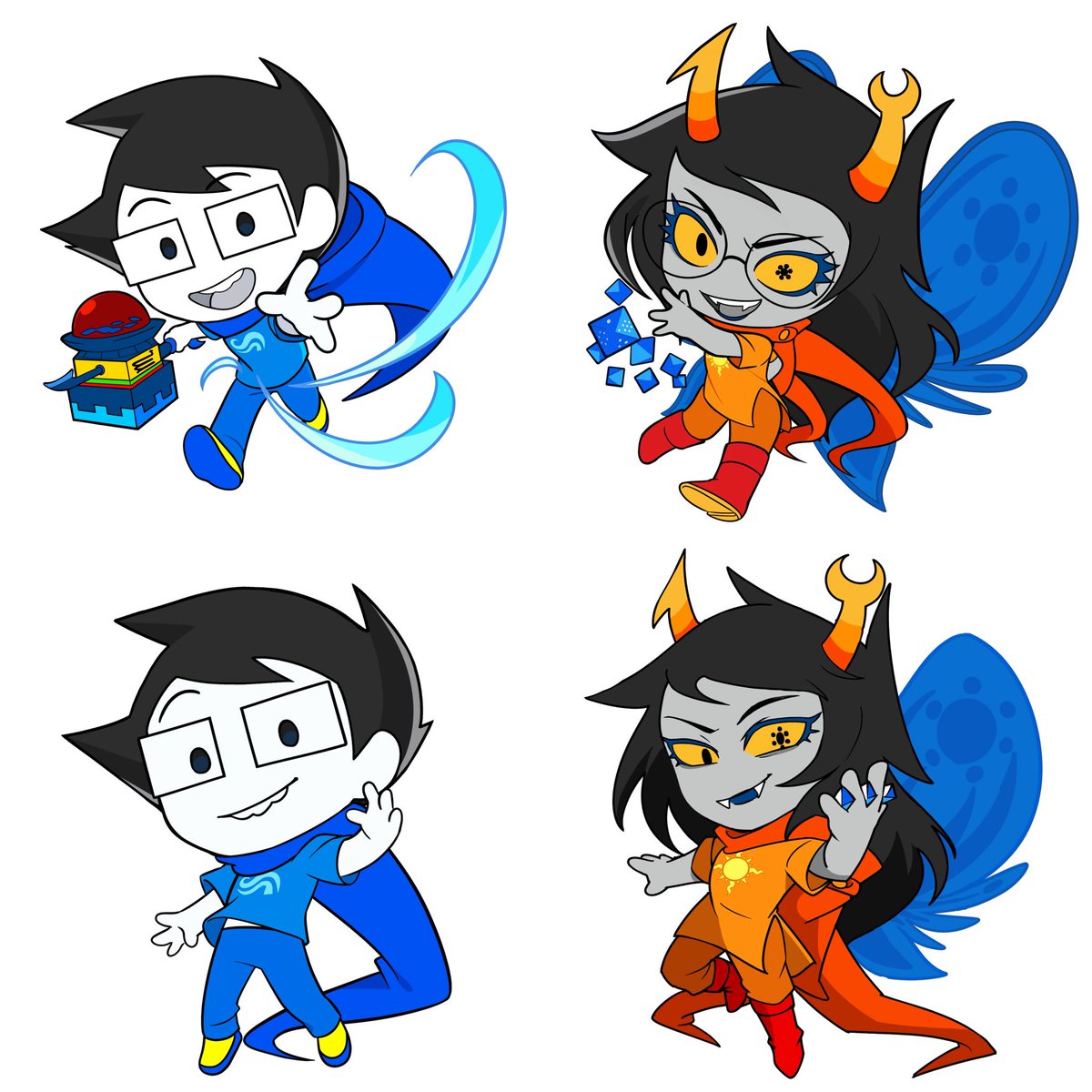 komu2233's tweet photo. How similar their movements are.
#Homestuck #johnvris https://t.co/iZwaRmTOKX