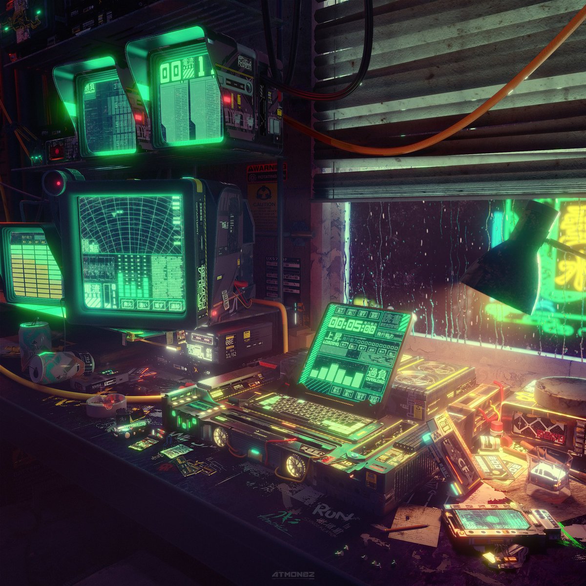 Atmonez's tweet image. It costs $0.00 to support a cyberpunk artist 🦾