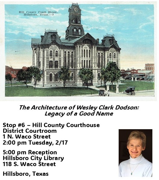 MHDodson's tweet photo. The sixth stop on my book tour is a full day in Hillsboro! Please come join me for my 2pm presentation at the Hill County Courthouse District Courtroom, or the 5pm reception at the Hillsboro City Library. https://t.co/UI5xhBIWTe