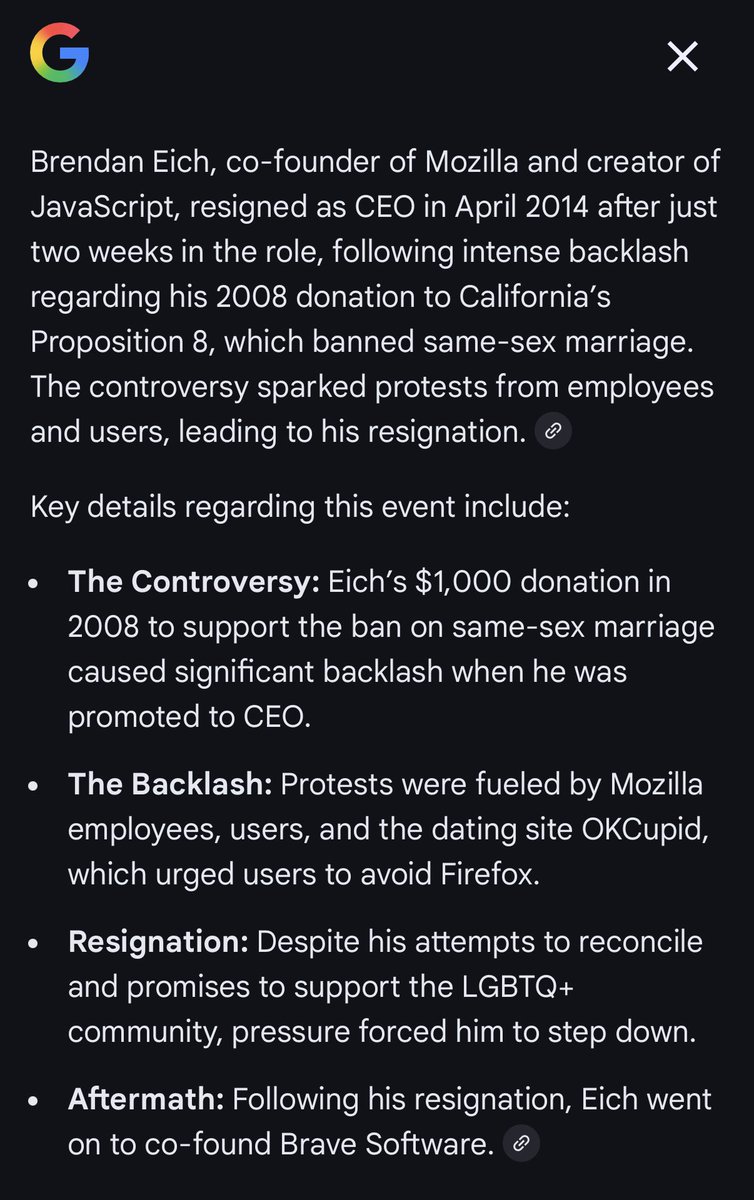 I__amDBest's tweet photo. @stonetoss @brave Brave is morally better. Look at this history (deep lore) with the CEO lmao https://t.co/HqLumbQu1R