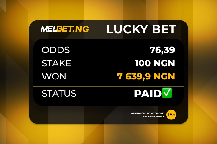 MelbetNigeria's tweet photo. 💥 HIGHEST ODDS OF THE WEEK 💥
Our players turned HUGE odds into MASSIVE payouts! 💰
Think you can top these wins? Let’s see! ⚡️
Increase #WelcomeBonus up to 500000 NGN with #PromoCode 👉🏾 MELXNG
#Melbet #BigWins #HighOdds #TopBets #WinningWeek #BetBigWinBig https://t.co/pPdrAaTFvh