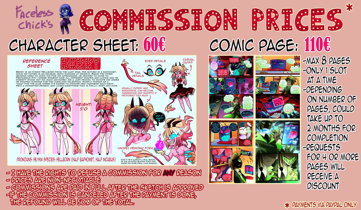 FacelessChick's tweet photo. Well, after a super long time, my comms are up again! Please keep in mind that I have a rl job, so slots will be limited and works will be done mostly during weekends, so patience please 🙏 first come first serve! #commissionsopen #commsopen #hellaverse #art https://t.co/MiDvoLSjGt