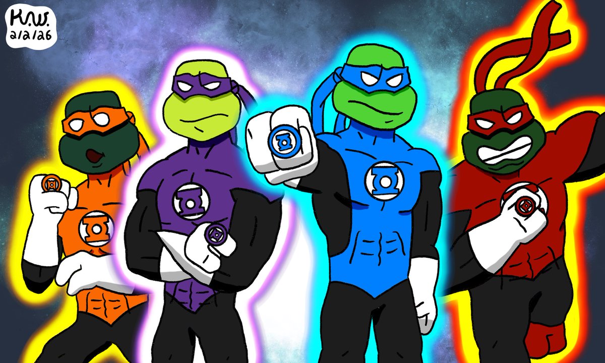 Teenage Mutant Ninja Lanterns 

#TeenageMutantNinjaTurtles #GreenLantern #DigitalArt #Procreate #Procreate #IPadDrawing #DigitalDrawing #Drawing #ArtistsOnTwitter