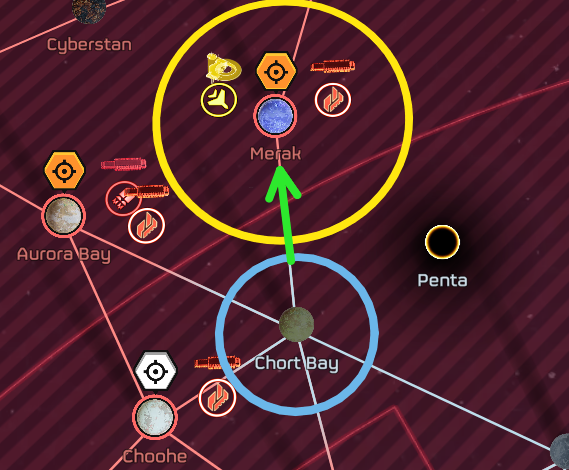 ⚠️STRATEGIC ADVISORY⚠️

Every Helldiver is ordered to FTL jump to Merak.
Liberating Merak, a planet that has no cities and has the least resistance, is our best chance at succeeding in this MO.

Its bonuses are going to help a lot in the Cyberstan Campaign.

For Super Earth.