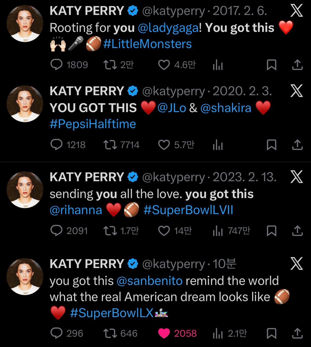 Katy Perry is probably the only artist who’s very supportive of every artist but doesn’t get as much support as she gives to others🥺