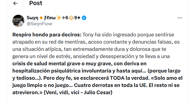 adolfito433's tweet photo. @Saradelavida @SwynFlow También se hizo pasar por su terapeuta y su sobrino. Fue patético. En un ser oscur0 y mal1gn0, un peligro para las mujeres. https://t.co/tmRXGMhjXv