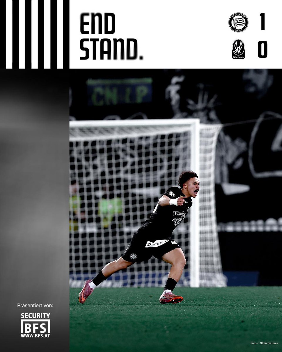 SKSturm's tweet image. YESSSS! Wir gewinnen ein ganz schwieriges Heimspiel mit 1:0 und bleiben im Jahr 2026 in Liebenau makellos!  #sturmgraz #AdmiralBL #STUSVR
____________
STU 1:0 SVR |⏱️90+5'